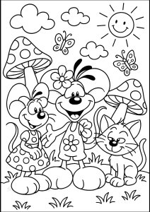 A sunny day with cheerful friends