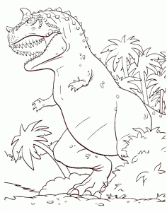 coloring-page-dinosaurs-to-color-for-kids : Big T-Rex