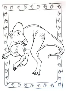 Free dinosaur coloring page to print