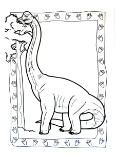 Dinosaur coloring page for kids