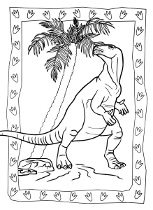 Dinosaur coloring page for kids