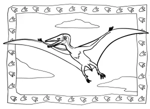 Dinosaur coloring page for kids
