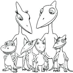Printable Velociraptor easy coloring sheets for Kids