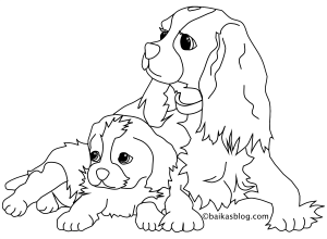 coloring-page-dog-free-to-color-for-children : Two lovely dogs