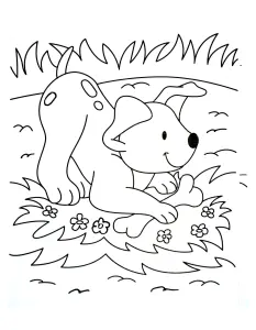 Dog Picture To Download And Color