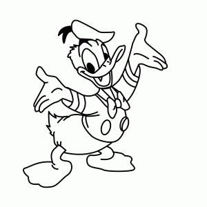 donald duck face coloring page