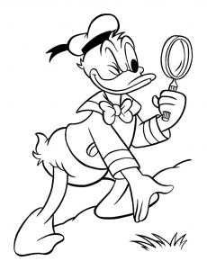 Donald: magnifying glass