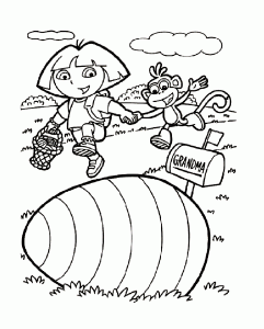 Dora the Explorer coloring pages to print for free