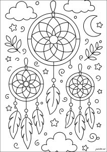 Enchanting dreamcatchers under the moon