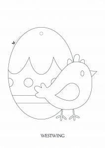 Free Easter drawing to download and color