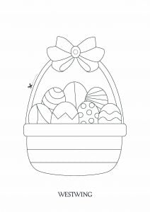 Free Easter drawing to print and color