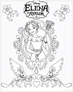 Elena avalor coloring page to download
