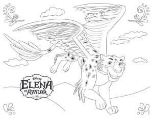 Image of Elena Avalor to download and color