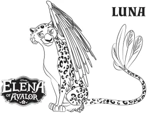 Elena avalor coloring page for children