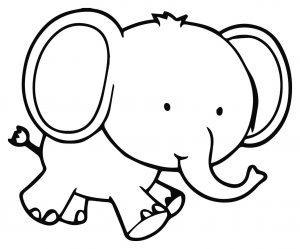 Elephant Coloring Page To Print