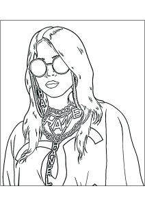 Beautiful Taylor Swift coloring page - Famous singers Kids