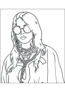 Beautiful Taylor Swift coloring page - Famous singers Kids