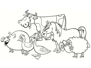 Farm coloring pages to print for kids