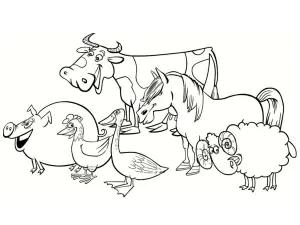 Farm Coloring Page To Print For Kids