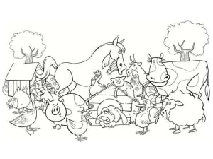 Free Farm Drawing To Print And Color