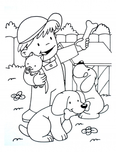 Farm coloring pages to print for kids