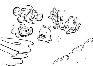 Finding Nemo coloring pages to download for free