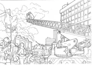 Fireman Image To Download And Color