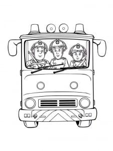 Sam the fireman coloring page for kids - Fireman Sam Coloring Pages for