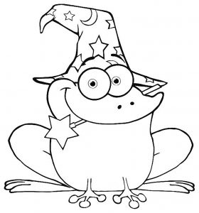 Free frog drawing to print and color