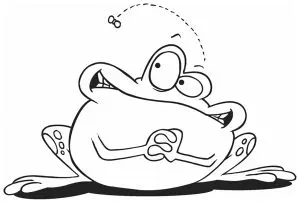 Free frog coloring page