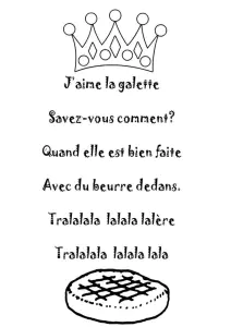Galette Des Rois Coloring Page For Kids