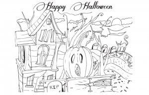 Halloween coloring pages for kids