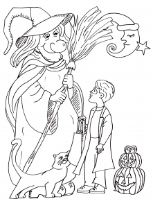 Halloween coloring page to download