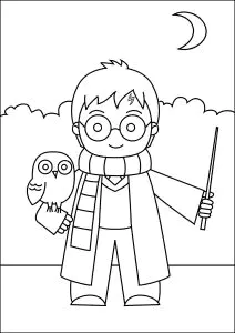 Simple Harry Potter Drawing To Color