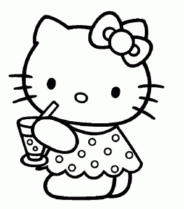 Hello Kitty coloring pages for kids