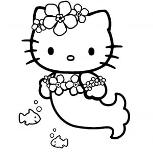 Hello Kitty image to download and color