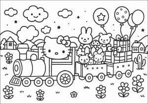 Hello kitty's little train
