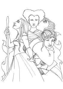 Simple Coloring Of The Three Witches