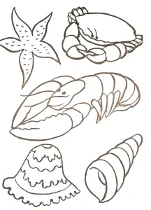 Drawing Of Vacations At The Sea Free To Download And Color
