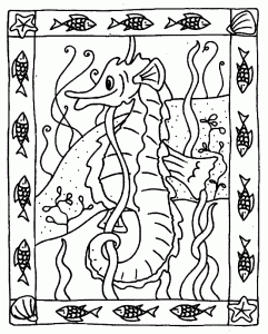 Printable coloring page of vacations at the sea for children