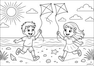 Sunny day with kites