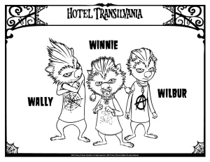 Free Coloring Page Of Hotel Transylvania To Print