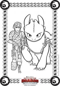 Krokmou - How to Train Your Dragon 3 Kids Coloring Pages