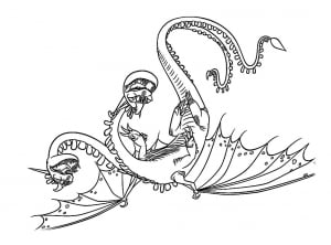 Dragons Coloring Page For Kids
