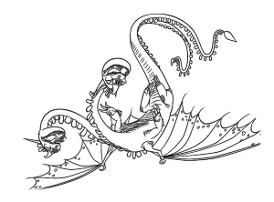 Dragons Coloring Page For Kids