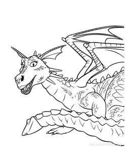 Dragons Coloring Page For Kids