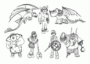 Dragons Coloring Page To Print For Kids