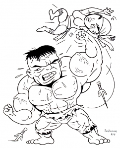 Hulk coloring pages for kids