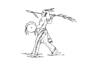 Indian With A Spear