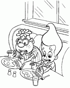 Jimmy Neutron coloring pages for kids